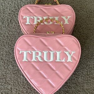 Truly Pink Quilted Heart-Shaped Bag